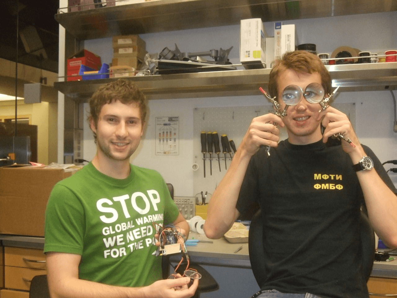 Early research work in the lab